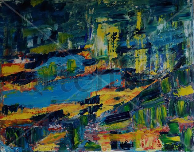 Abstracto en azul