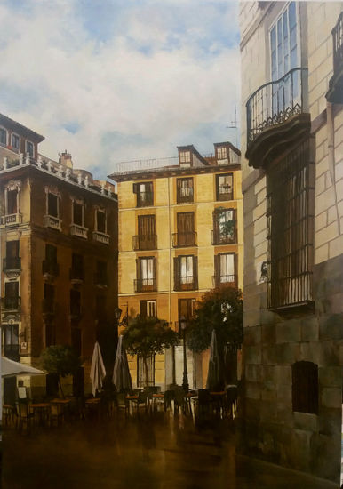 Plaza de Ramales en Madrid Oil Canvas Others