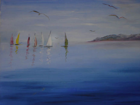 Amanecer en el mar