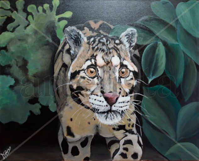 Leopardo nebulosa Acrylic Canvas Animals