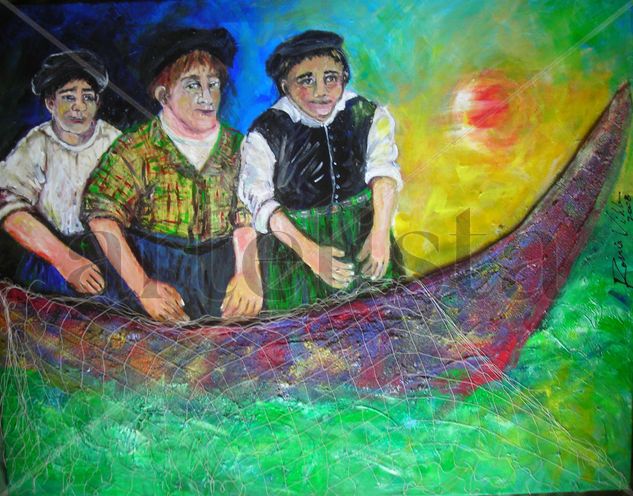 Pescadores Others Canvas Marine Painting