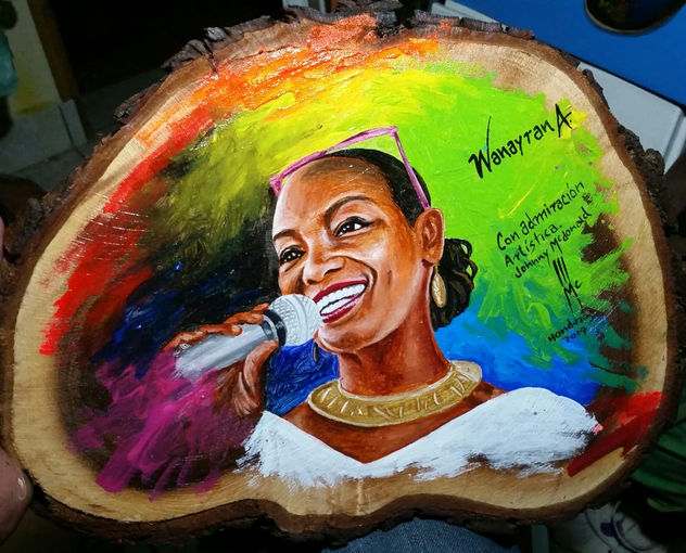 Wanayran Alvarez Angerer, retrato en madera