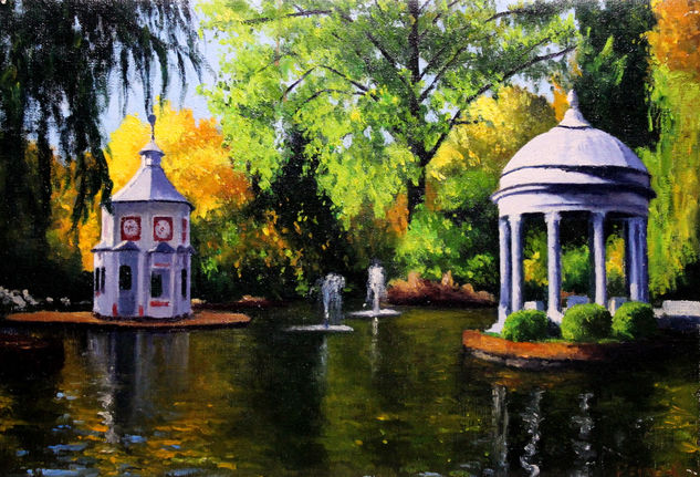 Jardines de Aranjuez Oil Canvas Landscaping