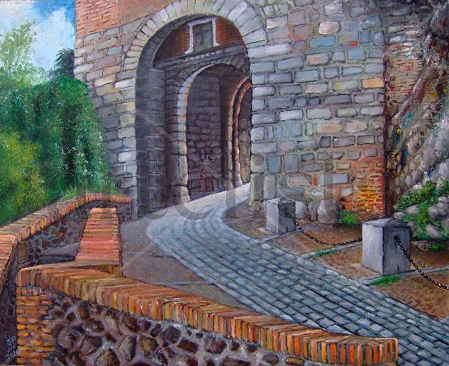 Puerta de Valmardón Óleo Papel Paisaje