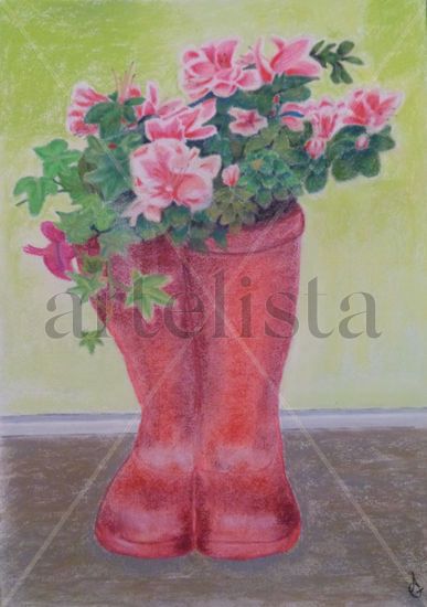 Irlanda Pastel Paper Floral Painting