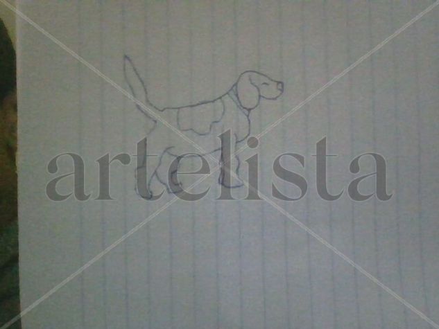 perro dibujo Ink