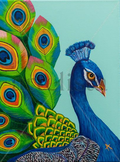 LA MAGIA DEL AZUL Acrylic Canvas Animals