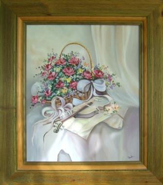 bodegon Oil Canvas Floral Painting