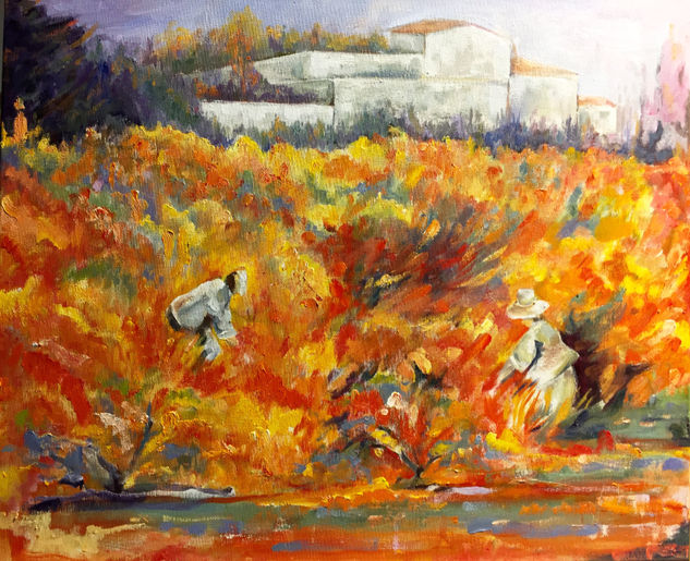 Recogida de las uvas Oil Canvas Landscaping