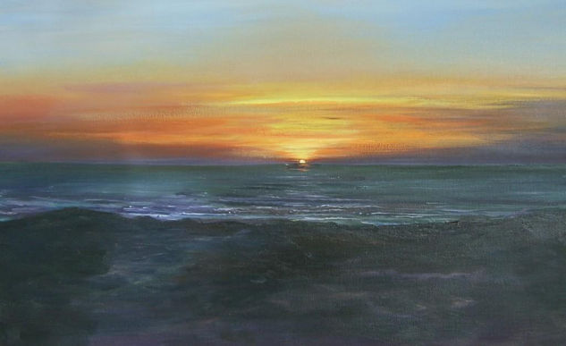 atardecer Oil Canvas Marine Painting