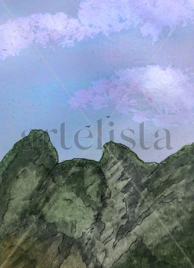 Paisaje de montaña Watercolour Paper Landscaping