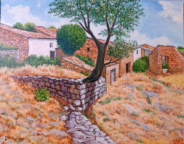 Pueblos deshabitados. La Granella, Castellón Oil Panel Landscaping