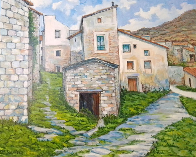 Pueblos deshabitados. San Vicente de Munilla, La Rioja Oil Panel Landscaping