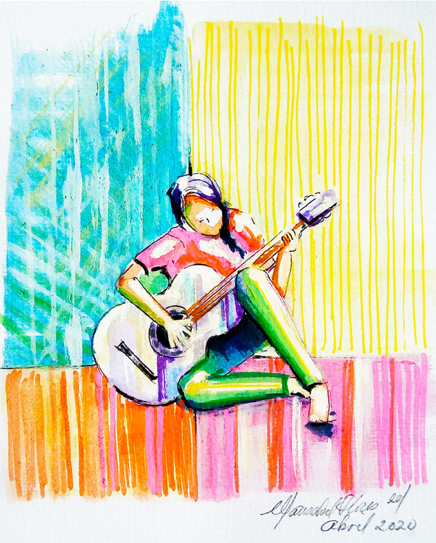 Aprendiendo a tocar guitarra
