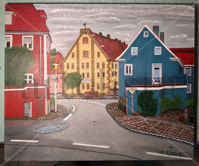 Hotel Sammeth-Bräu Acrylic Canvas Landscaping