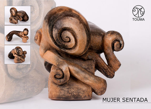 mujer sentada Pottery Abstract