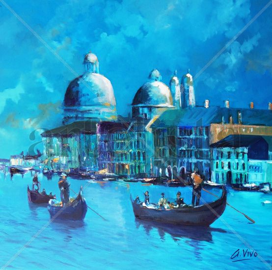 4230  Glauco-Venecia Oil Canvas Marine Painting