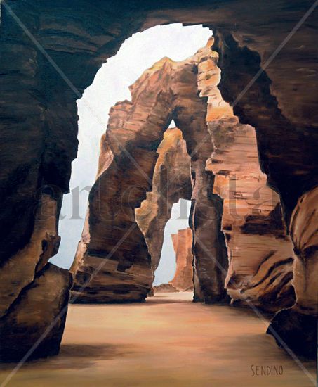 Playa de las Catedrales Óleo Lienzo Paisaje