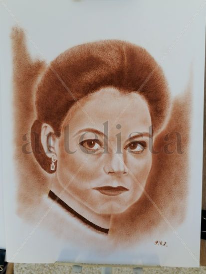 Actric Oil Paper Portrait