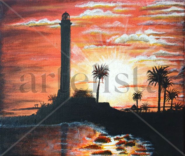 Faro de Maspalomas Acrylic Canvas Landscaping