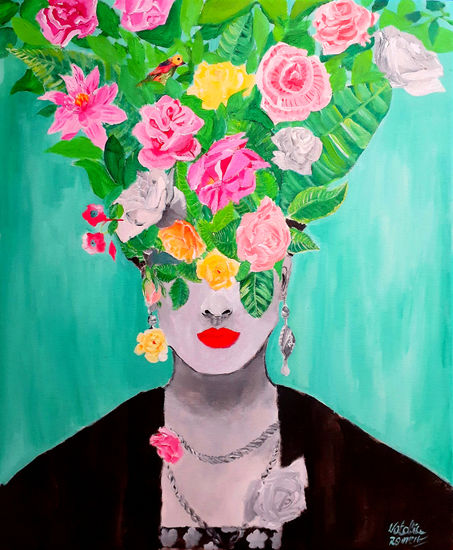 Frida Acrylic Canvas Portrait