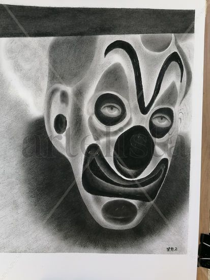 Payaso Oil Paper Portrait