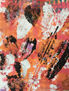arte abstracto con hojas