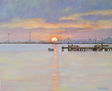 Atardecer en la puntilla del muelle