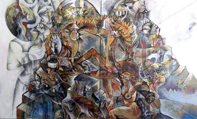 Serie Guernika La Bestia Indomable XV Díptico o