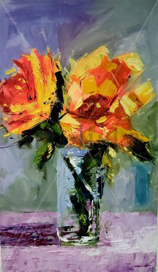 Gemelas Oil Canvas Floral Painting