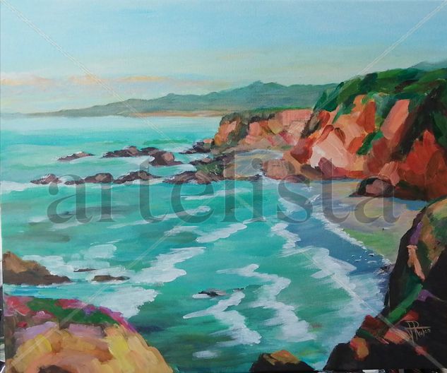 COSTA VASCA Acrylic Canvas Marine Painting