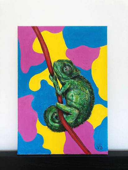 Cariño reptil Oil Canvas Animals