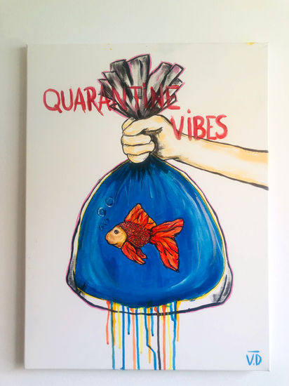 Quarantine Vibes Oil Canvas Others