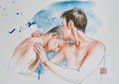 Watercolor- Two men#2028