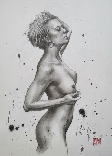 DRAWING- nude girl #2029 Lápiz