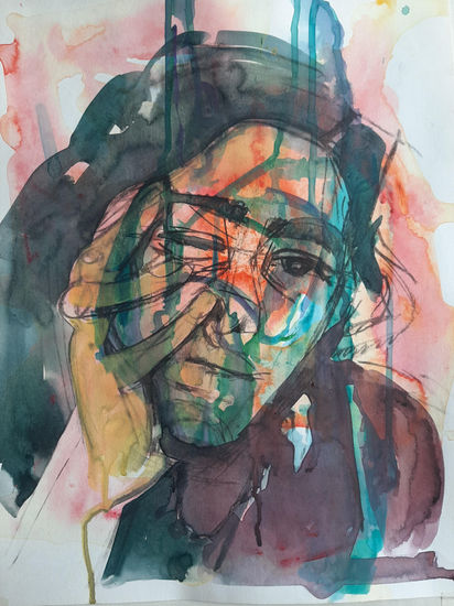 Eh lo quehay Mixed media Paper Portrait