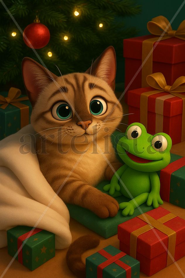 GATITOS EN NAVIDAD " KITTY EN VISPERAS DE NAVIDAD"