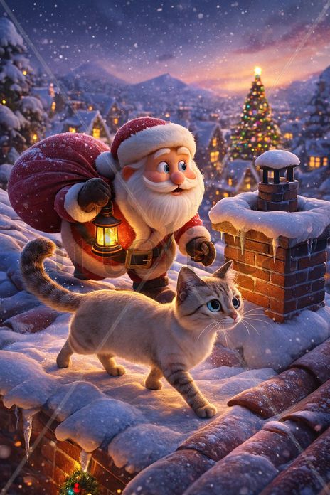 GATITOS EN NAVIDAD...