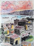 Valparaíso 3, tinta y acuarela