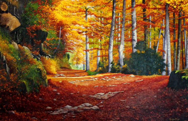 Resplandor de Otoño Oil Canvas Landscaping