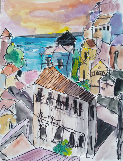 Valparaíso 4. Watercolour Paper Landscaping