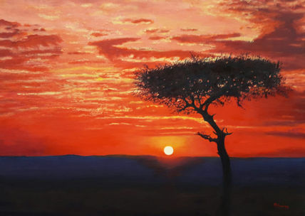 Atardecer en África.