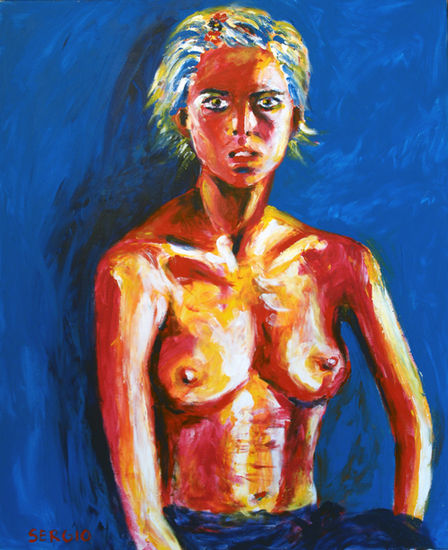 modelo del natural 2 Acrylic Canvas Portrait