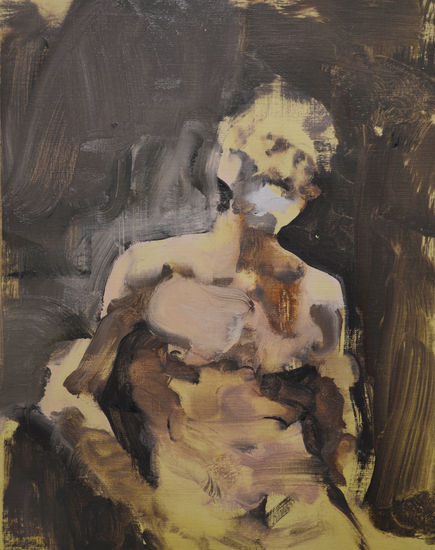 After Fortuny Oil Paper Nude Paintings