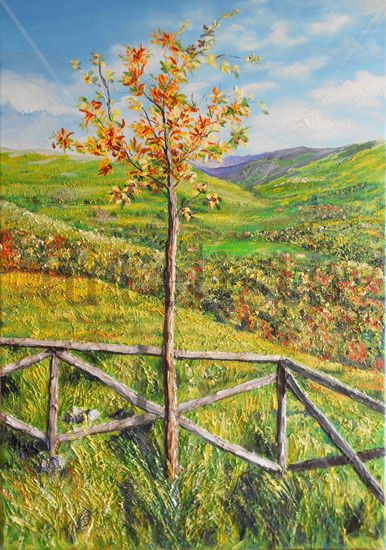 Mirador de la Serrailla Oil Canvas Landscaping