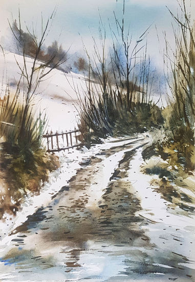 ambiente invernal Watercolour Paper Landscaping