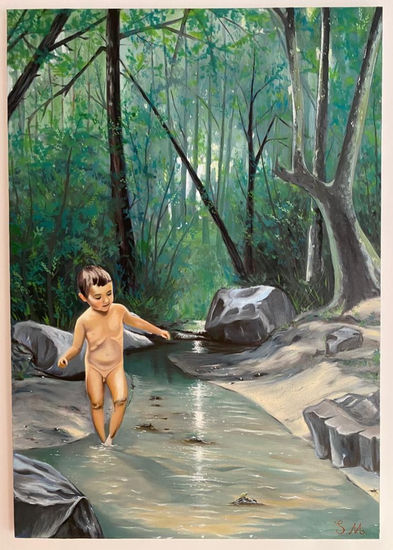 Recuerdos de mi infancia Oil Canvas Figure Painting