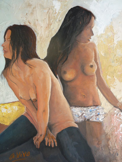 4038 Mujeres desnudas Oil Panel Nude Paintings