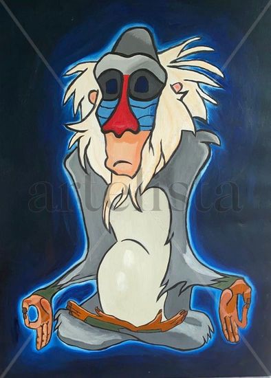 Rafiki presente en el ahora Oil Canvas Animals