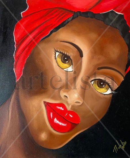 Bendita tierra africana Oil Canvas Portrait